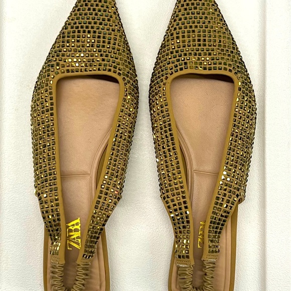 New ZARA Sparkling slingback flats - Picture 5 of 6